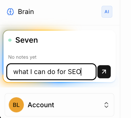 Privly Brain sidebar with AI Brand Brain for workspace intelligence