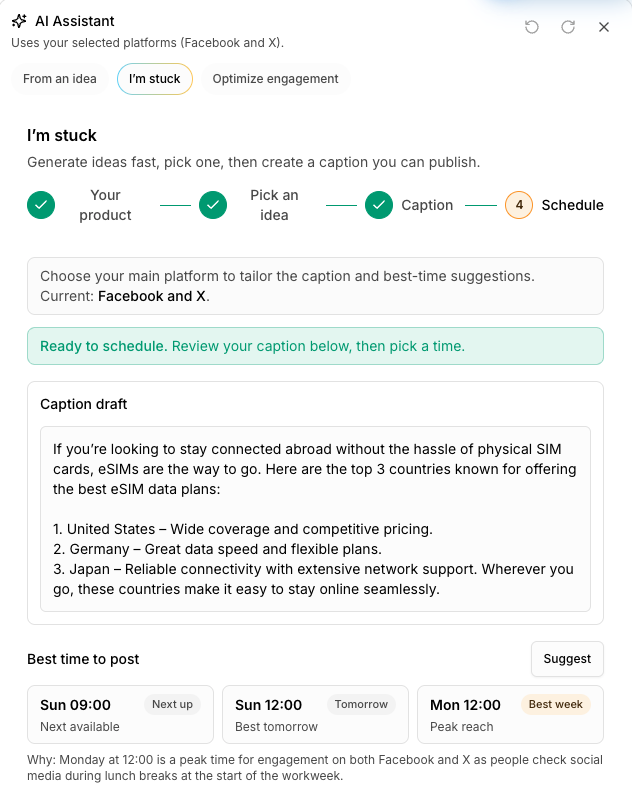 Draft faster with AI support preview